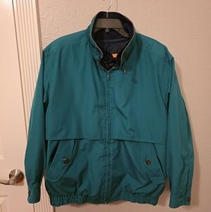 Vintage London Fog Green Thinsulate Golf Jacket Windbreaker 2-in-1 Coat Men's L